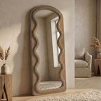 *WOONWINKEL* Teddy Spiegel Organische Vorm Lichtbruin, Huis en Inrichting, Woonaccessoires | Spiegels, Verzenden, Nieuw