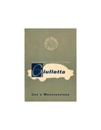 1959 ALFA ROMEO GIULIETTA INSTRUCTIEBOEKJE ITALIAANS, Auto diversen, Handleidingen en Instructieboekjes