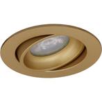 GU10 Inbouwspot Set - Mat Goud - Inbouw Rond - Kantelbaar -, Huis en Inrichting, Lampen | Spots, Metaal of Aluminium, Nieuw, Ophalen of Verzenden