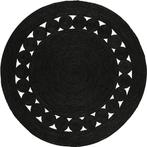 400 - Vloerkleed - 107 cm - 107 cm - Natuurlijke jute zwarte, Nieuw