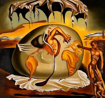 Geopoliticus- Salvador Dali - handgeschilderd beschikbaar voor biedingen