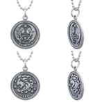 Echt zilveren ronde sterrenbeeld kettinghanger, Sieraden, Tassen en Uiterlijk, Kettinghangers, Verzenden, Nieuw, Zilver