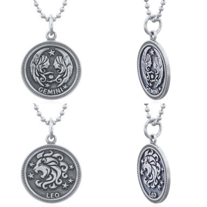 Echt zilveren ronde sterrenbeeld kettinghanger, Sieraden, Tassen en Uiterlijk, Kettinghangers, Nieuw, Verzenden