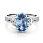 Verlovingsring Platina - 1.72ct. tw. Saffier - Diamant