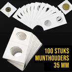 100 stuks Kartonnen Munthouders - Wit 35 mm, Postzegels en Munten, Postzegels | Toebehoren, Verzenden