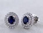 Salvini - Oorbellen - 18 karaat Witgoud Saffier - Diamant, Nieuw