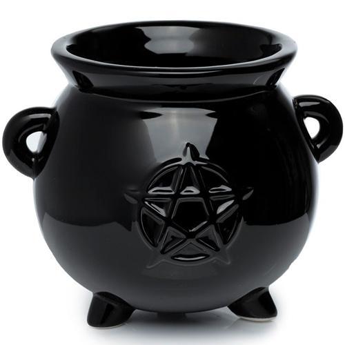 Bloempot Heksenketel Pentagram Zwart voor Binnen - Keramiek, Tuin en Terras, Bloempotten, Nieuw, Ophalen of Verzenden