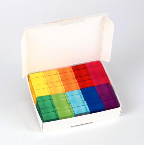 Bauspiel 20 Lucent Cubes Doorzichtige blokken 20 stuks, Kinderen en Baby's, Speelgoed | Overig
