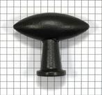 Knop ovaal ijzer zwart 54 mm, Verzenden, Nieuw