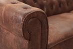 Design hoekbank CHESTERFIELD 270cm Antiek Bruin Microvezel, Huis en Inrichting, Ophalen of Verzenden, Nieuw