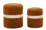 BLADERDEEG MET OPBERGRUIMTE SAINT-MORITZ BRUIN SET 2 STUKS, Huis en Inrichting, Ophalen of Verzenden, Nieuw
