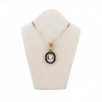 Argento 925 - Ketting met hanger - Handgegraveerde camee