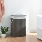 [en.casa] Wasmand Salla bamboe met waszak 60x40x30 cm 72 L b, Huis en Inrichting, Badkamer | Badtextiel en Accessoires, Verzenden