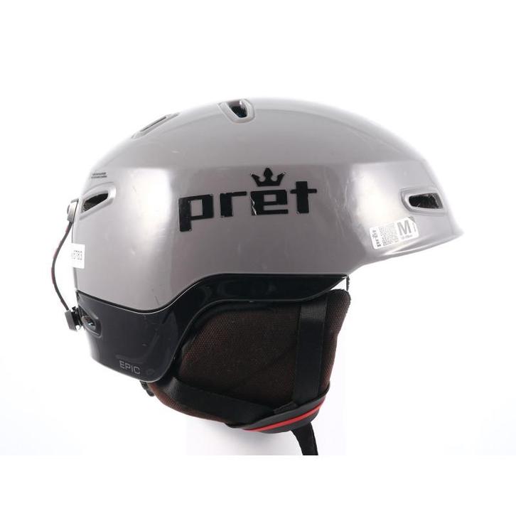 55 56 57 58 59 skihelm/snowboardhelm PRET EPIC, Grey/red, ve, Sport en Fitness, Skiën en Langlaufen, Skiën, Overige typen, Gebruikt