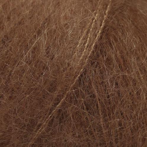 DROPS Kid-Silk Uni Colour - 35 chocolade - Mohair Garen, Hobby en Vrije tijd, Breien en Haken, Ophalen of Verzenden
