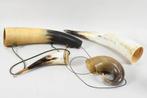 Caucasus Bull Horn for wine drinking (4 pieces) - - Hoorn, Nieuw