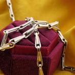 Zilveren fantasieschakel ketting, Ophalen of Verzenden, Gebruikt, Overige kleuren, Zilver