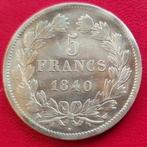 Frankrijk. Louis Philippe I. 5 Francs 1840-W, Lille (Zonder