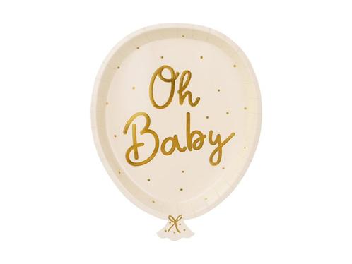 Borden Oh Baby 22cm 6st, Hobby en Vrije tijd, Feestartikelen, Nieuw, Verzenden