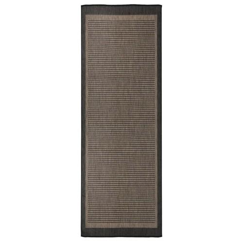 vidaXL Buitenkleed platgeweven 80x250 cm donkerbruin, Huis en Inrichting, Stoffering | Tapijten en Kleden, Bruin, Nieuw, Verzenden