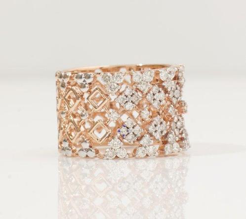 Eeuwigheidsring - 14 karaat Roségoud - 1.30ct. tw. Diamant, Sieraden, Tassen en Uiterlijk, Antieke sieraden