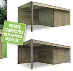 Tuinhuis met overkapping en jaloeziewanden 3,63 x 6,24 m, Tuin en Terras, 250 tot 500 cm, Nieuw, Ophalen of Verzenden, Zonder ramen