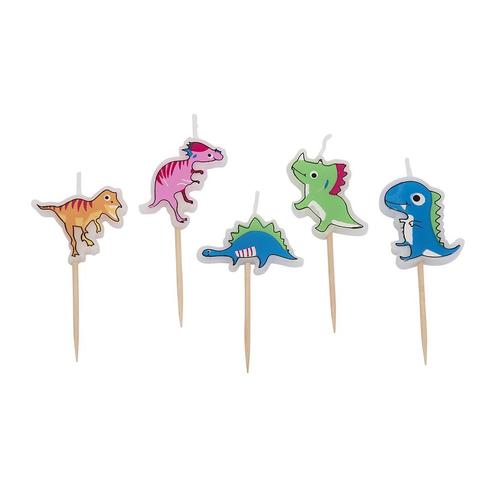 Taartkaarsjes Dinosaurus, Hobby en Vrije tijd, Taarten en Cupcakes maken, Nieuw, Verzenden