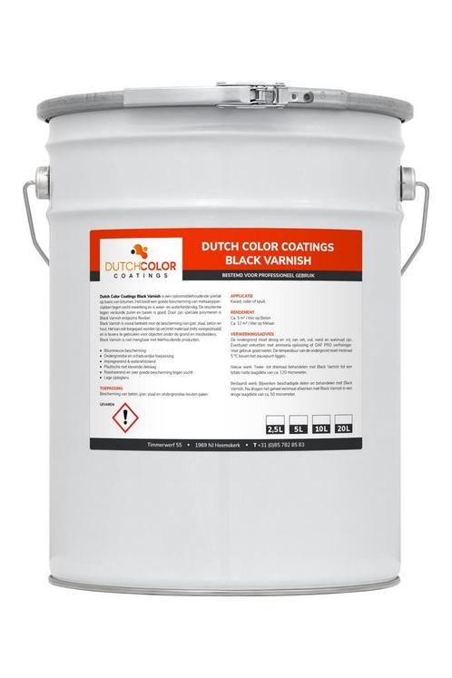 DCC Black Varnish Zwart 2.5L, Doe-het-zelf en Verbouw, Verf, Beits en Lak, Verf, Zwart, Nieuw, Minder dan 5 liter, Verzenden