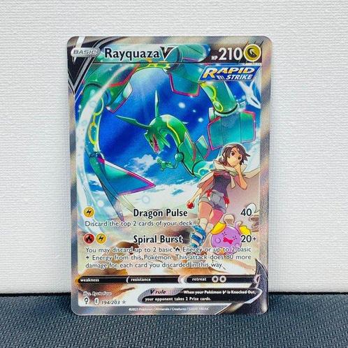 Pokémon Card - FA Rayquaza V #194 Evolving Skies - Pokémon, Hobby en Vrije tijd, Verzamelkaartspellen | Pokémon