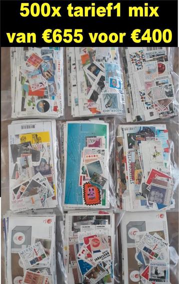 500x tarief1 mix postfris nominaal frankeergeldig voor €400 beschikbaar voor biedingen