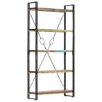 vidaXL Boekenkast met 5 schappen 90x30x180 cm massief, Verzenden, Nieuw, 50 tot 100 cm, 150 tot 200 cm