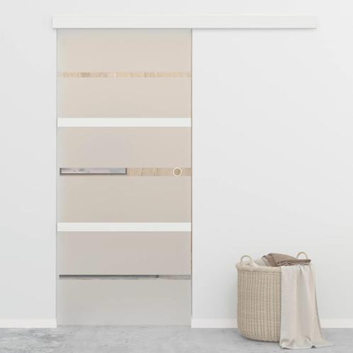 vidaXL Schuifdeur met zachte stops 90x205 cm ESG-glas en, Doe-het-zelf en Verbouw, Deuren en Horren, Nieuw, Verzenden