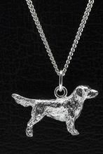 Zilveren Flat coated retriever ketting hanger - groot, Verzenden, Nieuw
