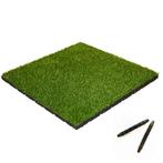 Rubber tegel met kunstgras toplaag 55 mm - 50x50 cm - Pen-
