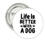 Button of kleding (magneet) Dog Mom met of zonder eigen teks, Verzenden, Nieuw