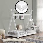 Juniorbed Tipi eenpersoonsbed incl. matras 80x160 - wit, Huis en Inrichting, Slaapkamer | Bedden, Verzenden, Nieuw