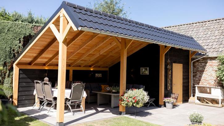 Douglas Twentse kapschuur met schuur 800x300cm Rijssen, Tuin en Terras, Tuinhuizen, Ophalen of Verzenden