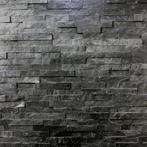 Leisteen Antraciet Steenstrip Wandstrip Natuursteen 10x40 cm, Doe-het-zelf en Verbouw, Tegels, Nieuw, Overige materialen, Wandtegels