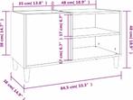 vidaXL - Platenkast - 84,5x38x48 - cm - bewerkt - hout -, Huis en Inrichting, Ophalen of Verzenden, Gebruikt