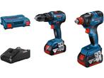 BOSCH BLAUW COMBOPACK GSB 18V-55 - Accu, Verzenden, Zo goed als nieuw