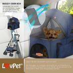 LOVPET® Hondenbuggy 2in1 Huisdieren - Wandelwagen - Blauw, Caravans en Kamperen, Verzenden, Nieuw