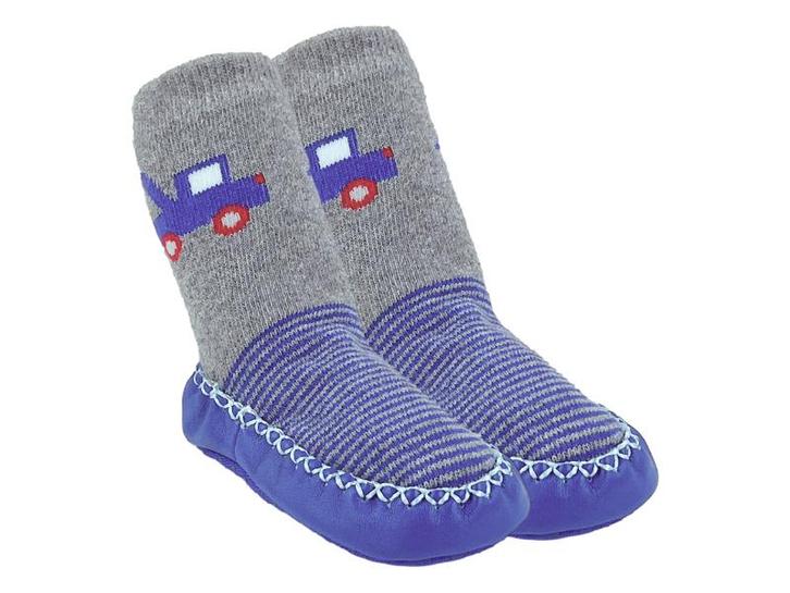 Baby Slofjes - Jongens Pantoffels - Grijs-Blauw, Kinderen en Baby's, Kinderkleding | Schoenen en Sokken, Verzenden