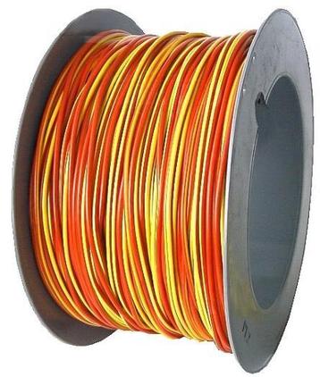 Draad 0.75 mm² rood/geel 100 meter beschikbaar voor biedingen