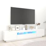 vidaXL Tv-meubel met LED-verlichting 200x35x40 cm wit, Verzenden, Nieuw, 200 cm of meer, Minder dan 100 cm