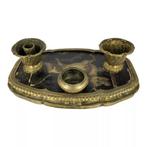 Inktpot - Messing, Hout