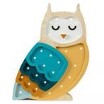 Uil nachtlamp mosterd – houten kinderlamp van Little Ligh., Ophalen of Verzenden, Nieuw