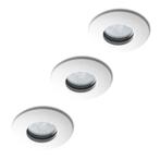 Set van 3 badkamer inbouwspots wit + LED spots GU10 Lybardo, Verzenden, Nieuw