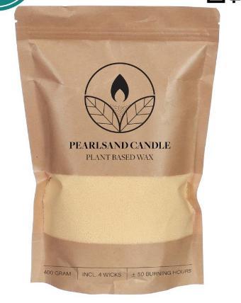 Burning candle kaarsenzand & pearl sand 400g creme incl 4, Hobby en Vrije tijd, Knutselen, Nieuw, Ophalen of Verzenden