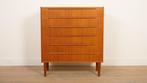 Vintage Deense ladekast | Teak | 6 lades | 103 cm, Huis en Inrichting, Kasten | Ladekasten, Ophalen of Verzenden, Nieuw