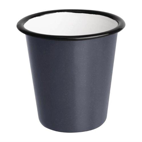Beker 31cl - retro stijl - grijs/zwart - 6 stuks, Zakelijke goederen, Horeca | Keukenapparatuur, Nieuw in verpakking, Verzenden